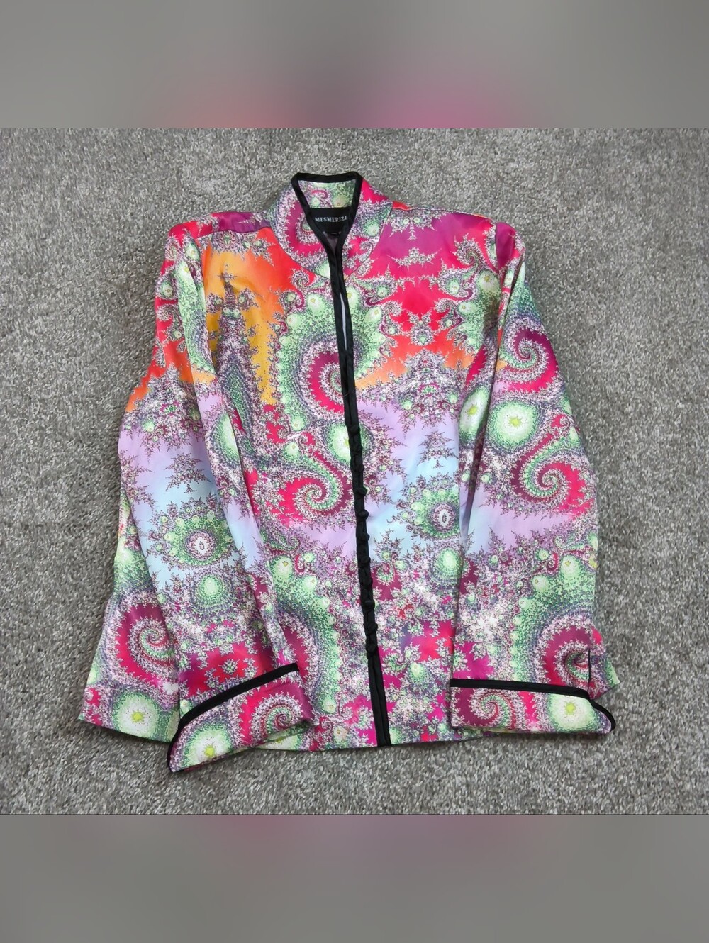 Mesmerize Asian Paisley  Jacket Top  XL Pink